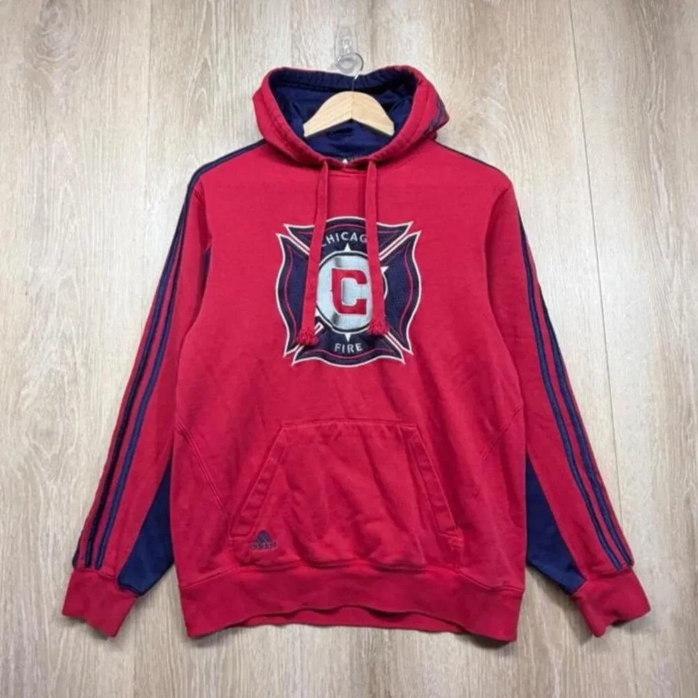 Adidas Men's Red Hoodie